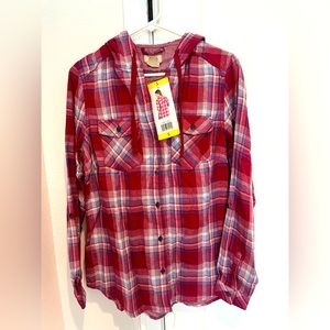 Red hooded flannel